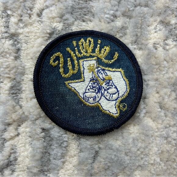 Vintage Willie Nelson Texas Embroidered Sew On Patch - Picture 1 of 4